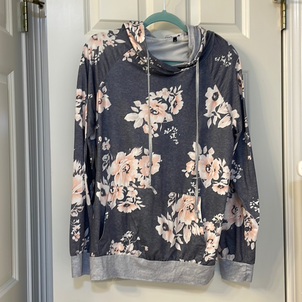 Flowered hoodie